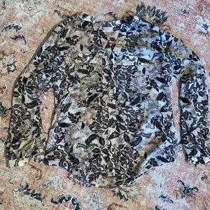 Floral sheer blouse from Loft Outlet